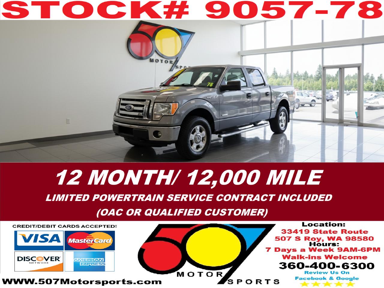 2012 Ford F-150 XLT SuperCrew 5.5-ft. Bed 4WD