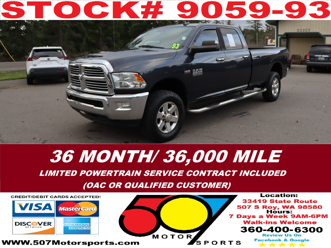 2015 RAM 2500 Big Horn  Crew Cab LWB 4WD