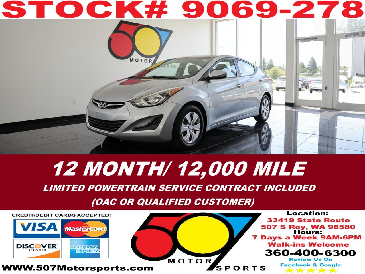 2016 Hyundai Elantra SE 6AT