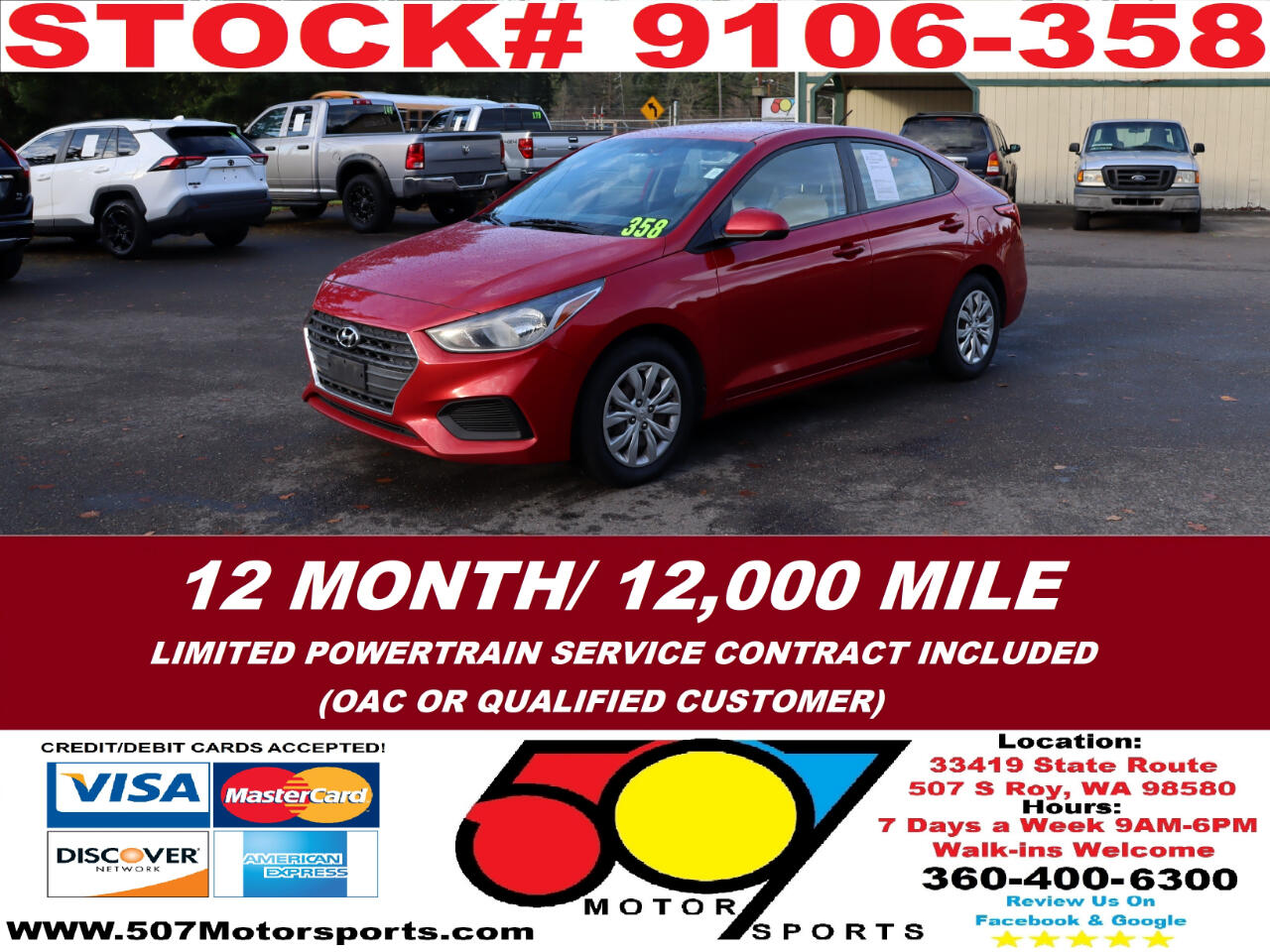 2018 Hyundai Accent SEL 4-Door 6A
