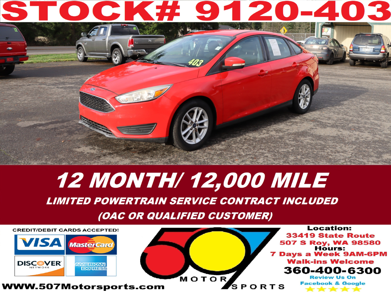 2016 Ford Focus SE Sedan