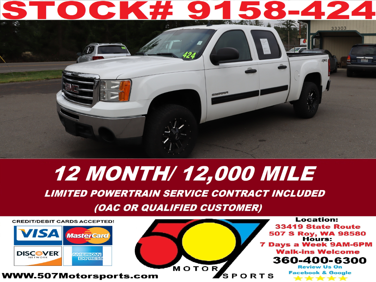 2012 GMC Sierra 1500 SL Crew Cab 4WD