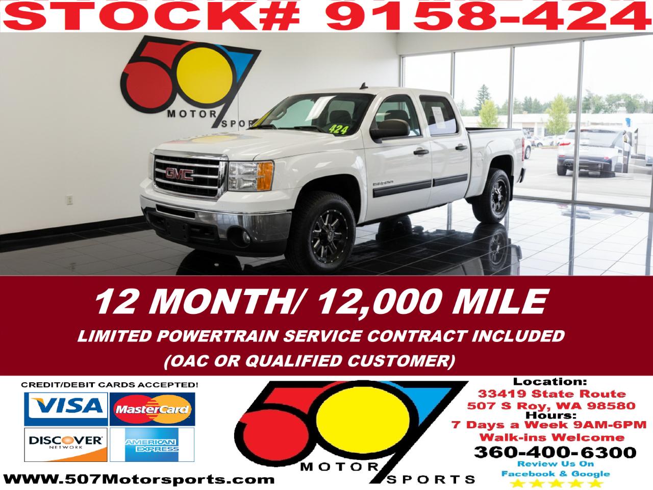 2012 GMC Sierra 1500 SL Crew Cab 4WD