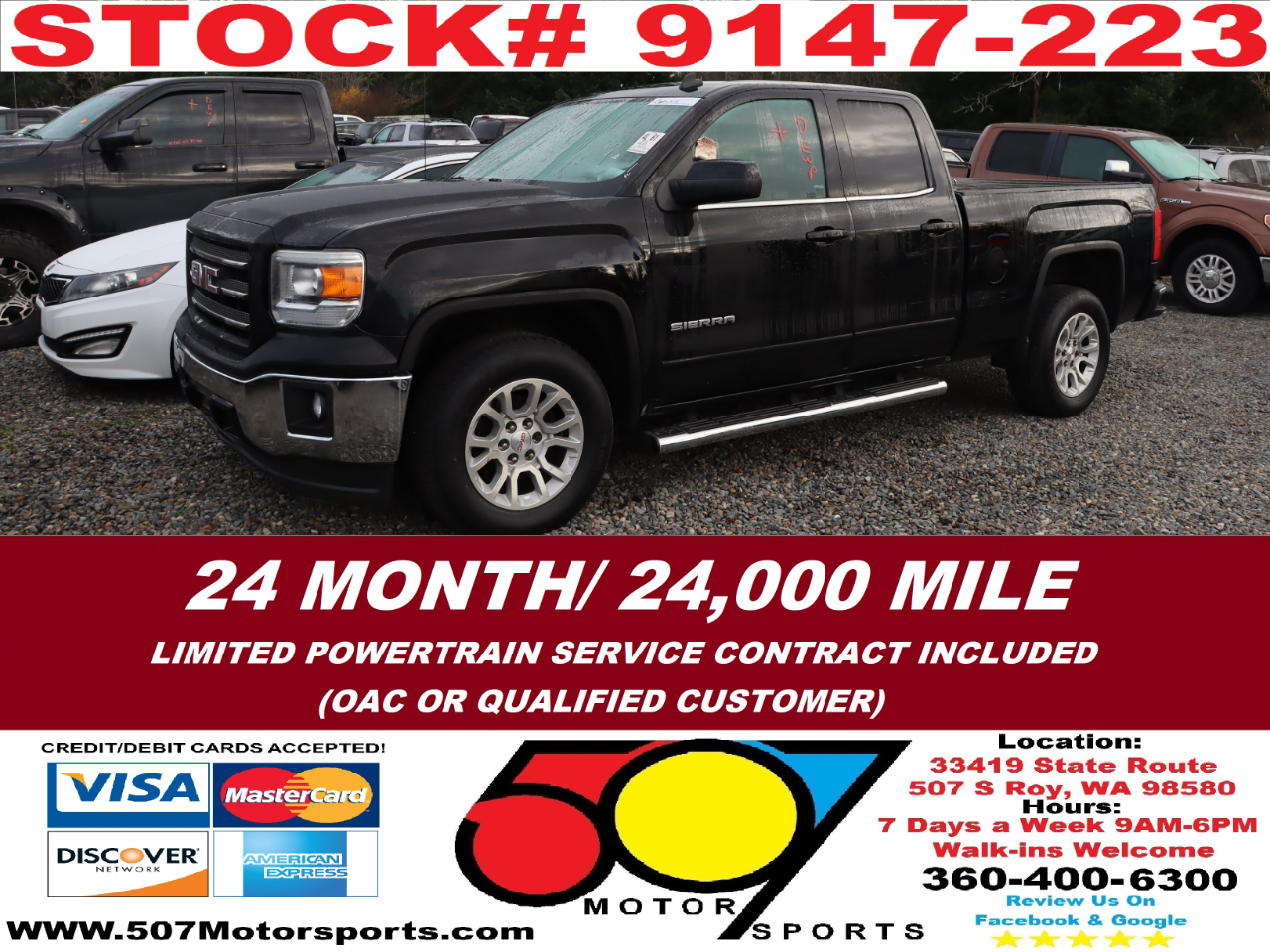 2014 GMC Sierra 1500 SLE Ext. Cab 4WD