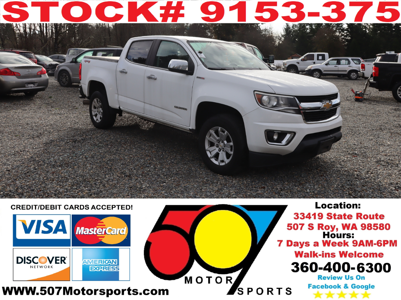 2017 Chevrolet Colorado LT Crew Cab 4WD Short Box
