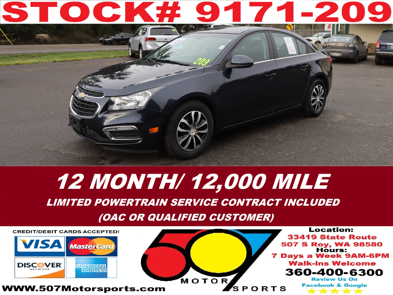 2015 Chevrolet Cruze 1LT Auto
