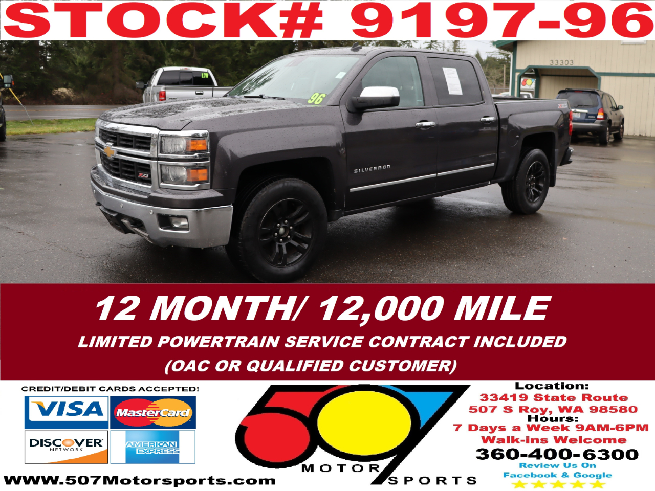 2014 Chevrolet Silverado 1500 LTZ Crew Cab Short Box 4WD
