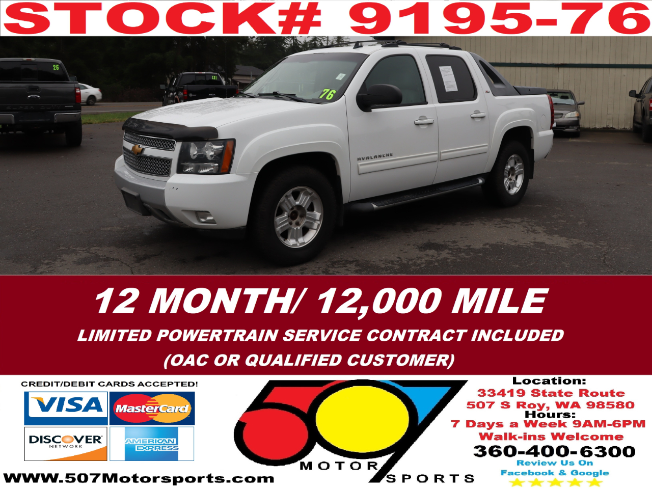 2012 Chevrolet Avalanche Z71 4WD