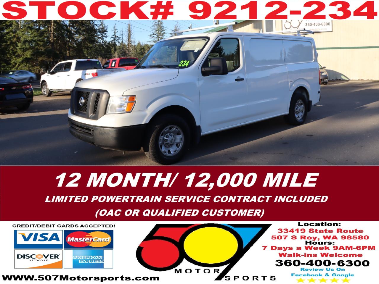 2019 Nissan NV Cargo 2500 HD S V6