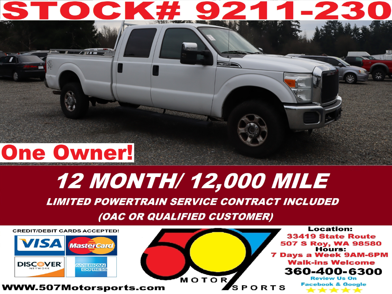 2015 Ford F-350 SD XLT Crew Cab Long Bed 4WD