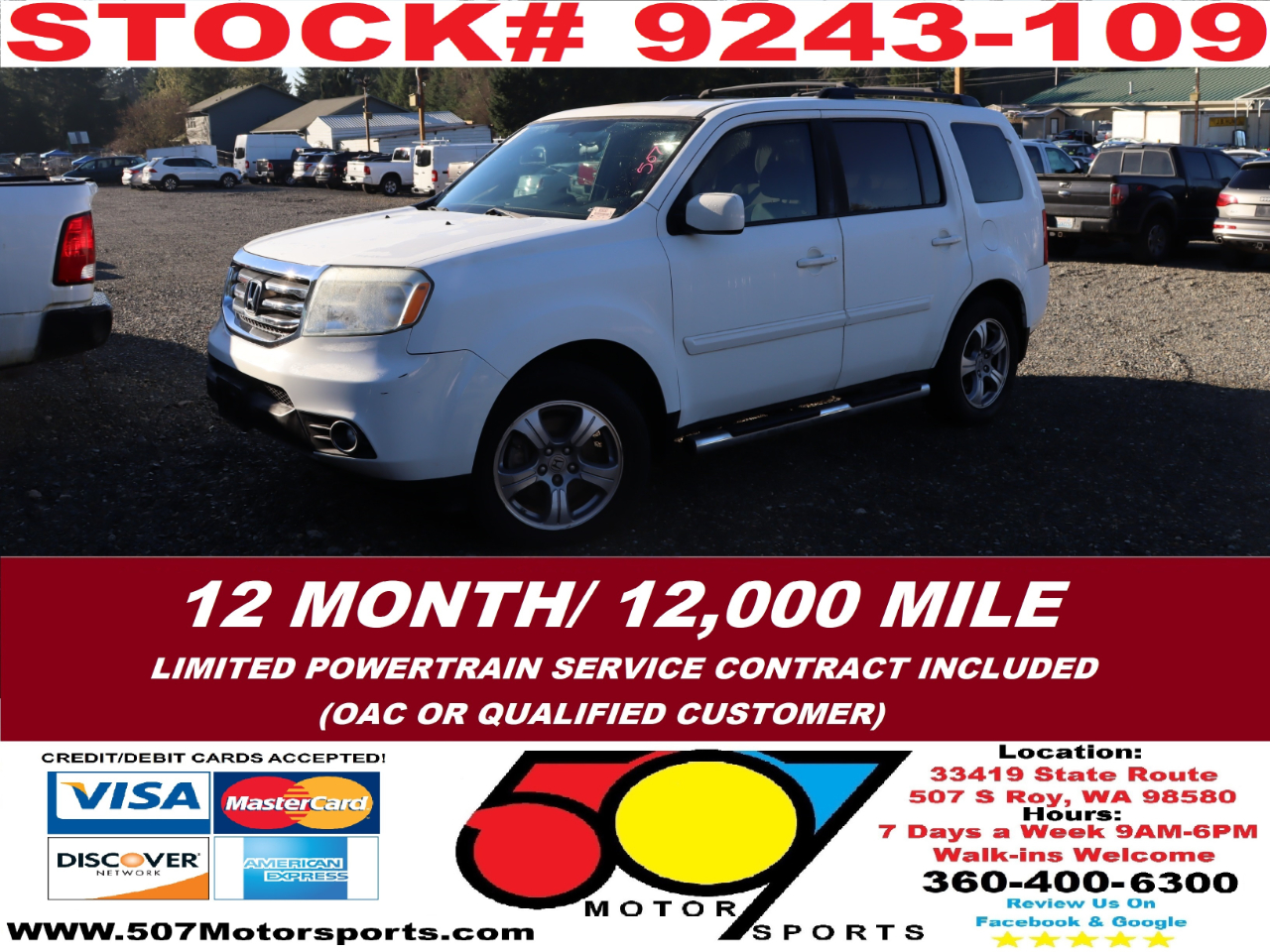 2013 Honda Pilot EX 4WD 5-Spd AT