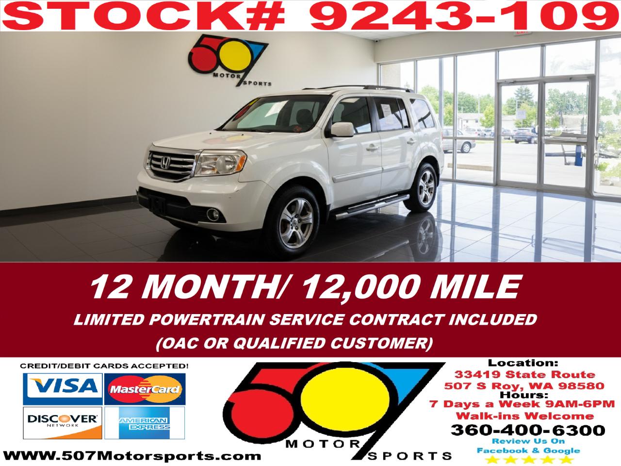 2013 Honda Pilot EX 4WD 5-Spd AT