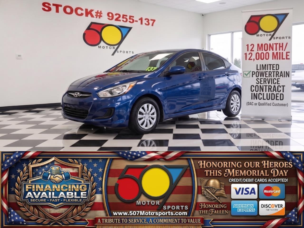 2016 Hyundai Accent SE 4-Door 6A