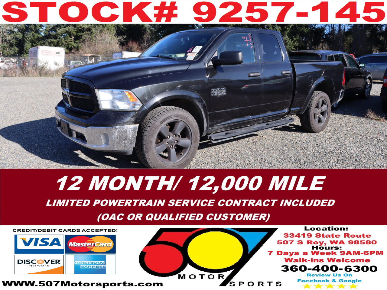 2017 RAM 1500 Outdoorsman Quad Cab 4WD