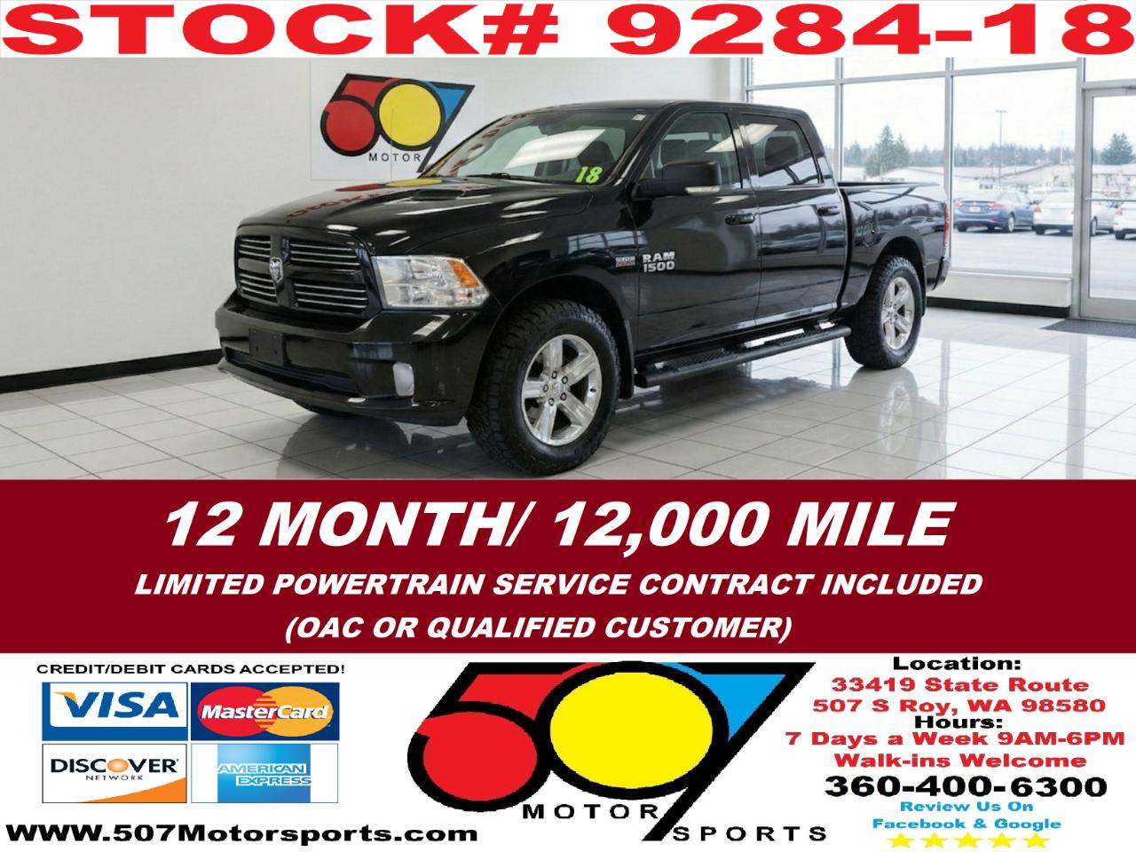 2012 RAM 1500 Sport Crew Cab 4WD
