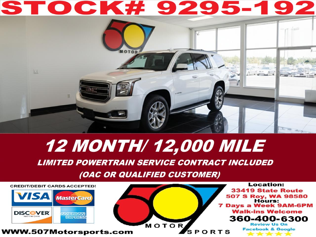 2015 GMC Yukon SLT 4WD