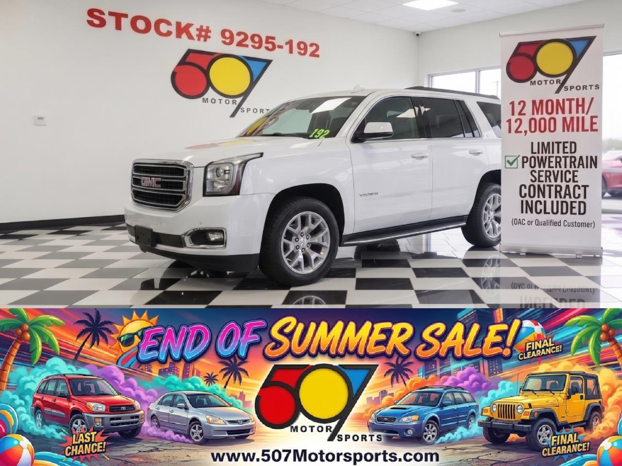 White 2015 GMC Yukon SUV / Crossover Four-Wheel Drive Automatic