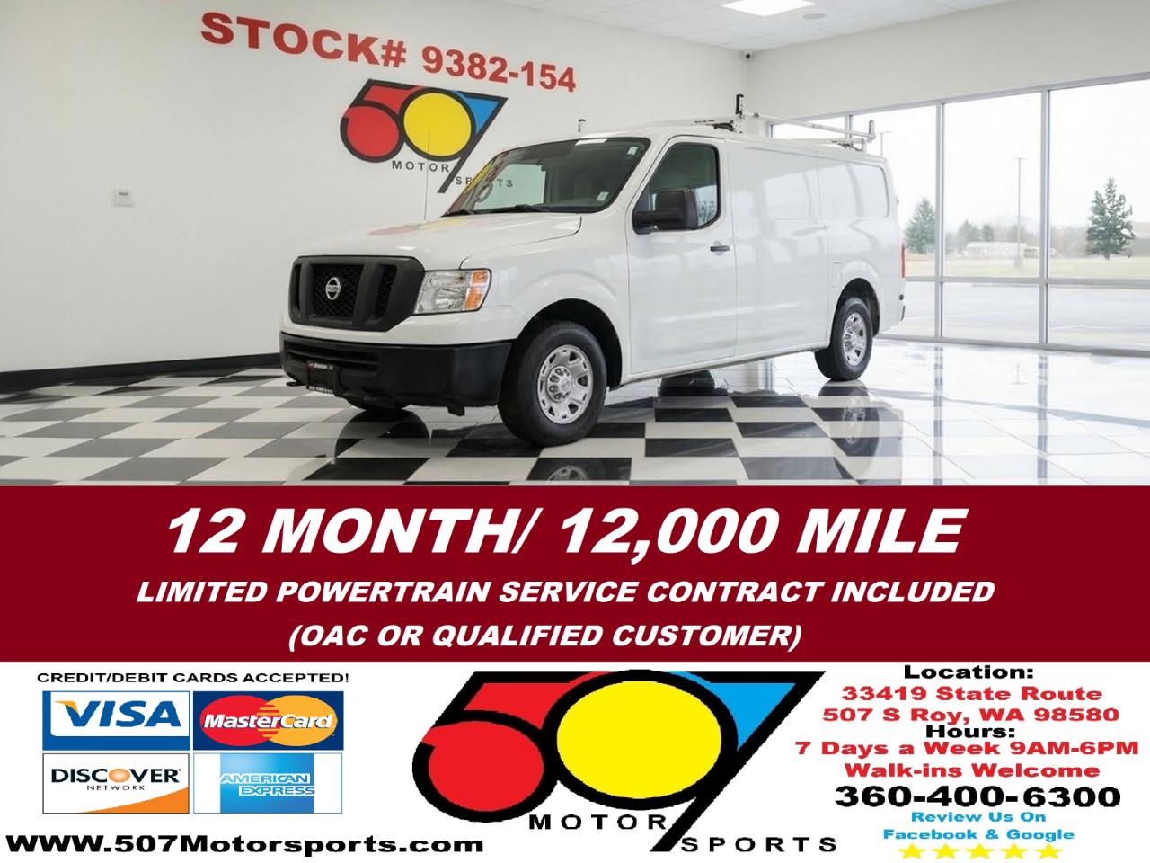 2016 Nissan NV Cargo 2500 HD S