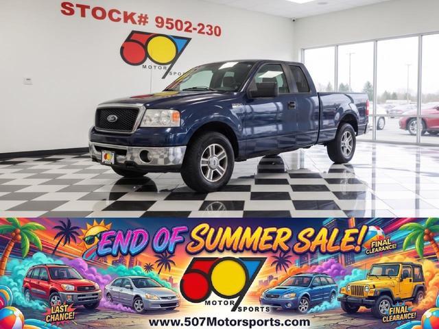Blue 2007 Ford F-150 Pickup Truck Rear-Wheel Drive Automatic