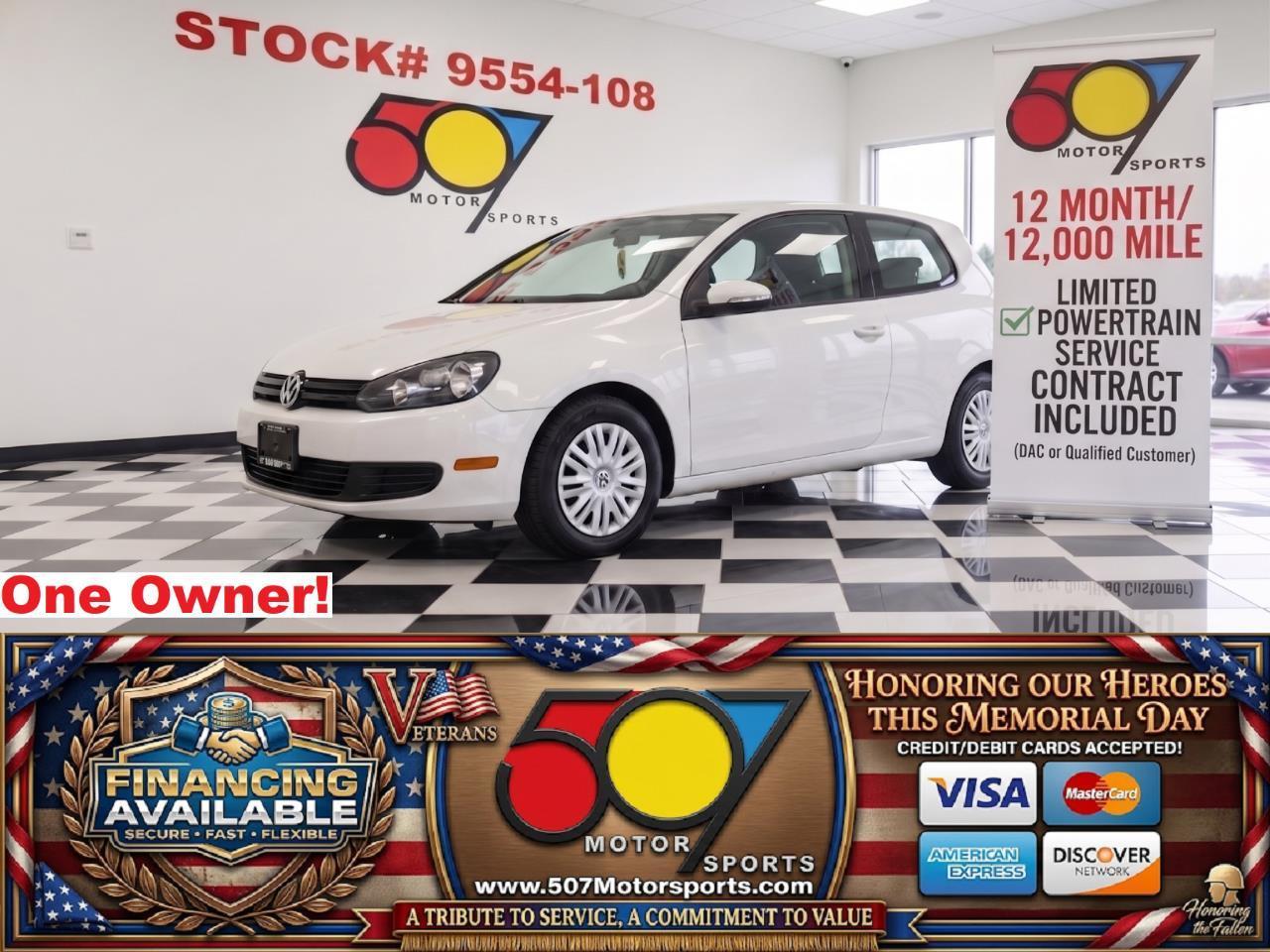 2012 Volkswagen Golf 2.5L 2-Door PZEV