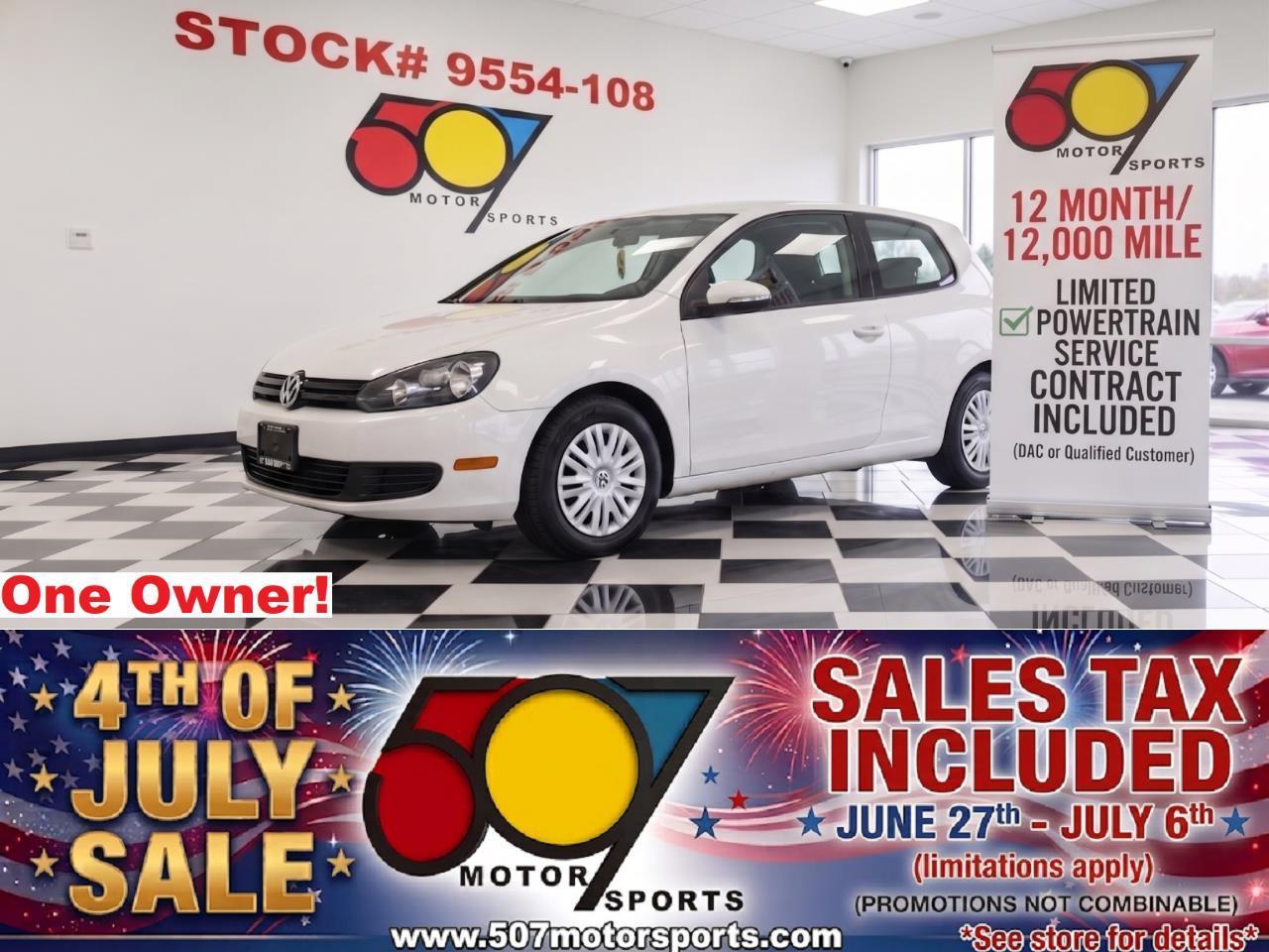 2012 Volkswagen Golf 2.5L 2-Door PZEV