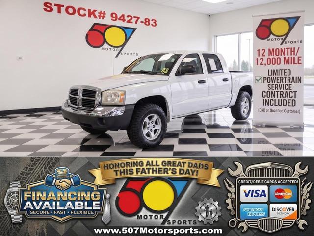 White 2005 Dodge Dakota SLT Quad Cab 4WD Pickup Truck Four-Wheel Drive Automatic