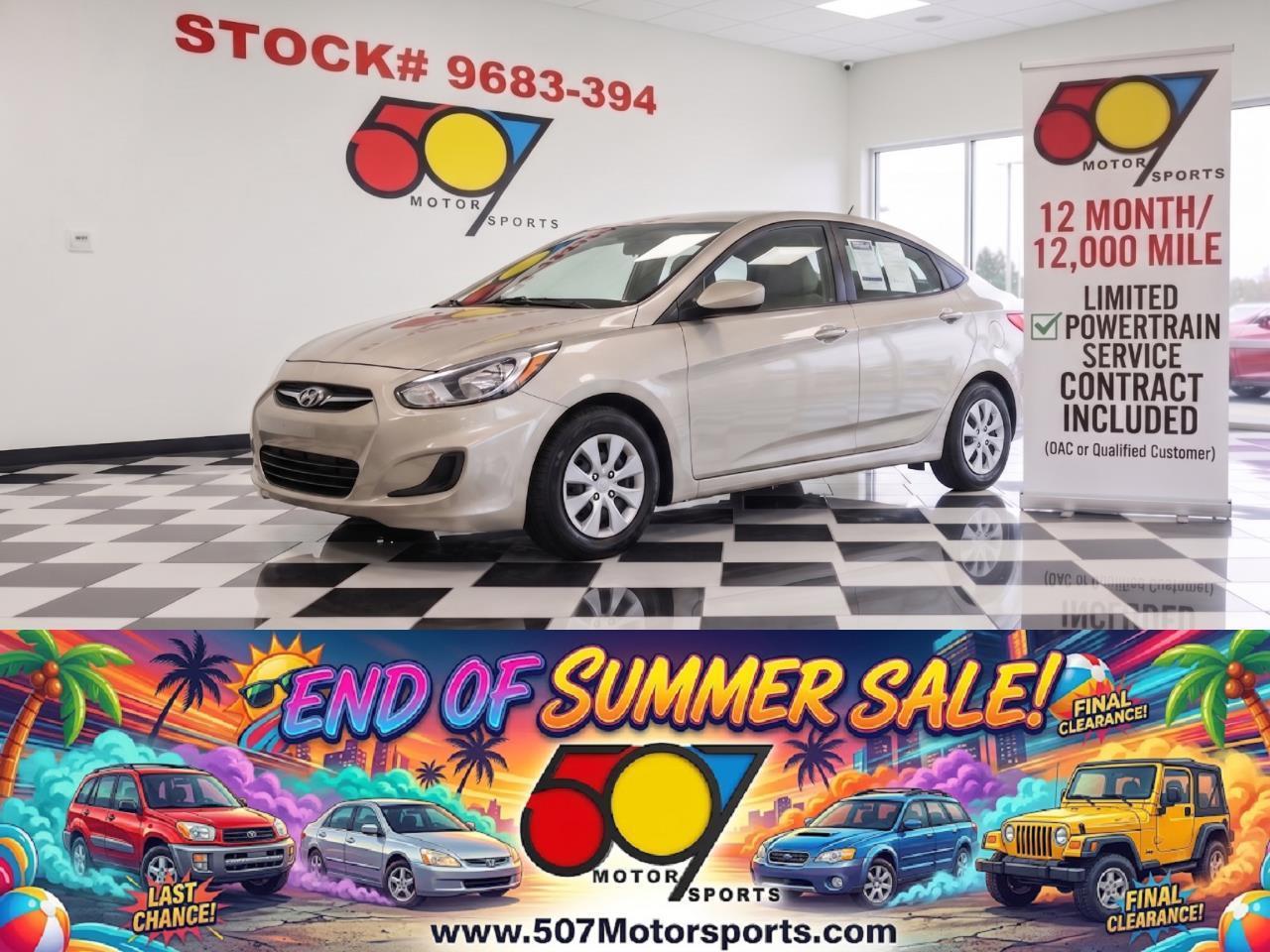 2016 Hyundai Accent SE 4-Door 6A