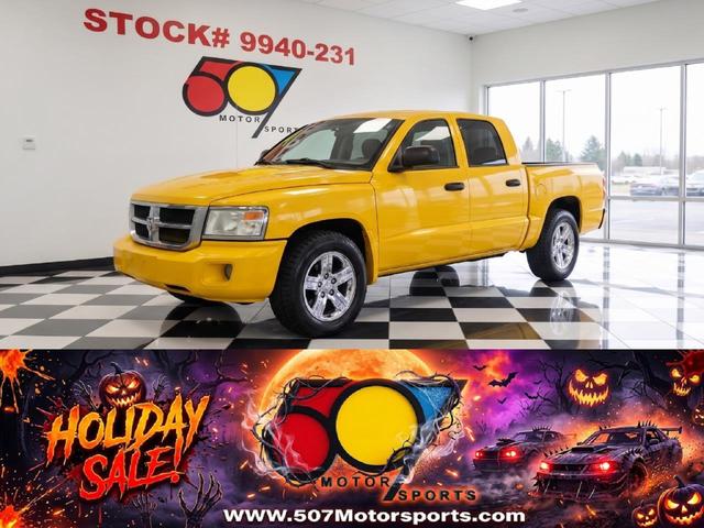 Yellow 2008 Dodge Dakota Pickup Truck Four-Wheel Drive Automatic