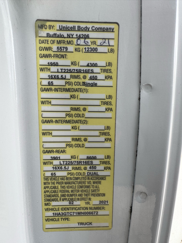 Chevrolet Express Commercial Cutaway 3500 Van 177" 2021 Chevrolet Express Commercial Cutaway 3500 Van 177" 2021