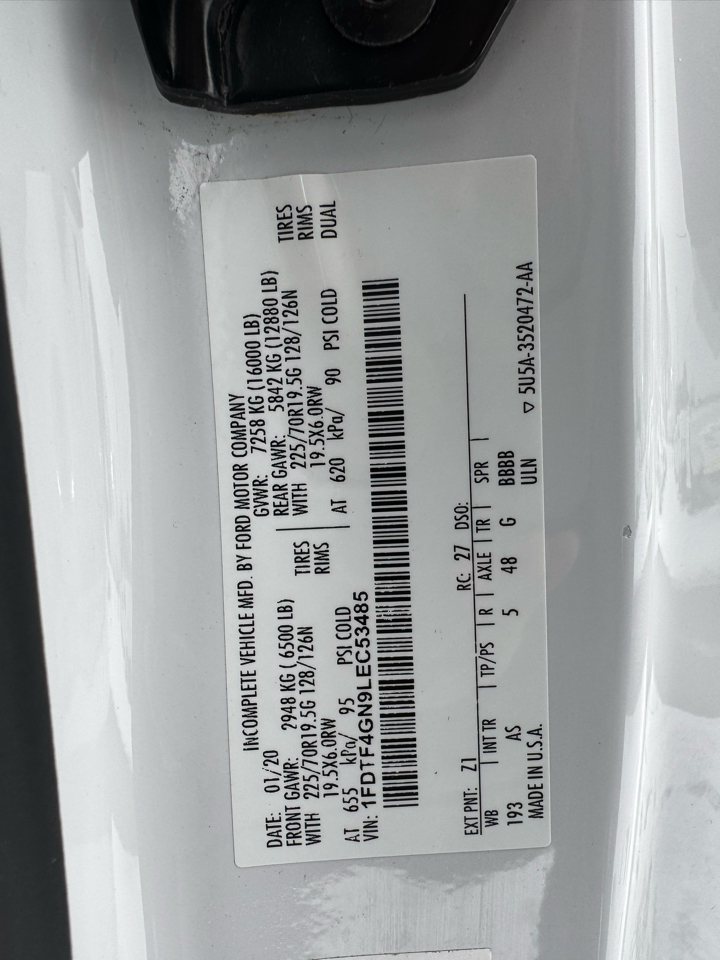 Ford Super Duty F-450 DRW XLT 2WD Reg Cab 145" WB 60" CA 2020