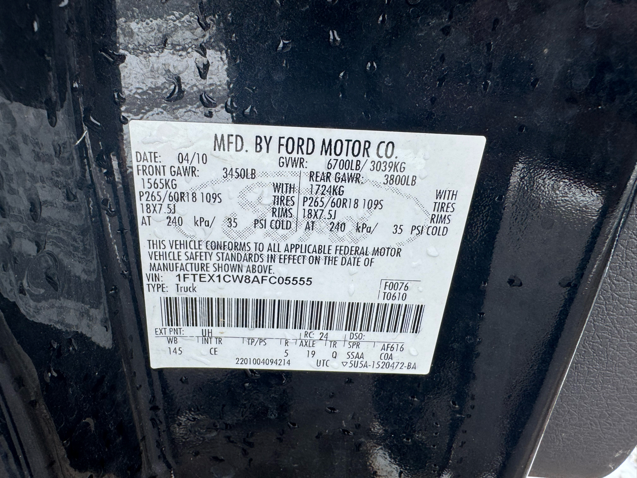 Ford F-150 2WD SuperCab 145" STX 2010