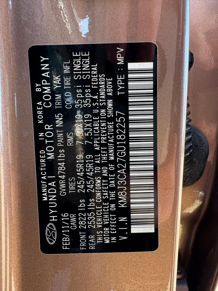 Hyundai Tucson AWD 4dr Limited 2016