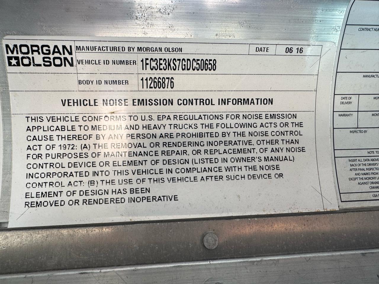 Ford Econoline Commercial Chassis E-350 Stripped Chassis 158" 2016