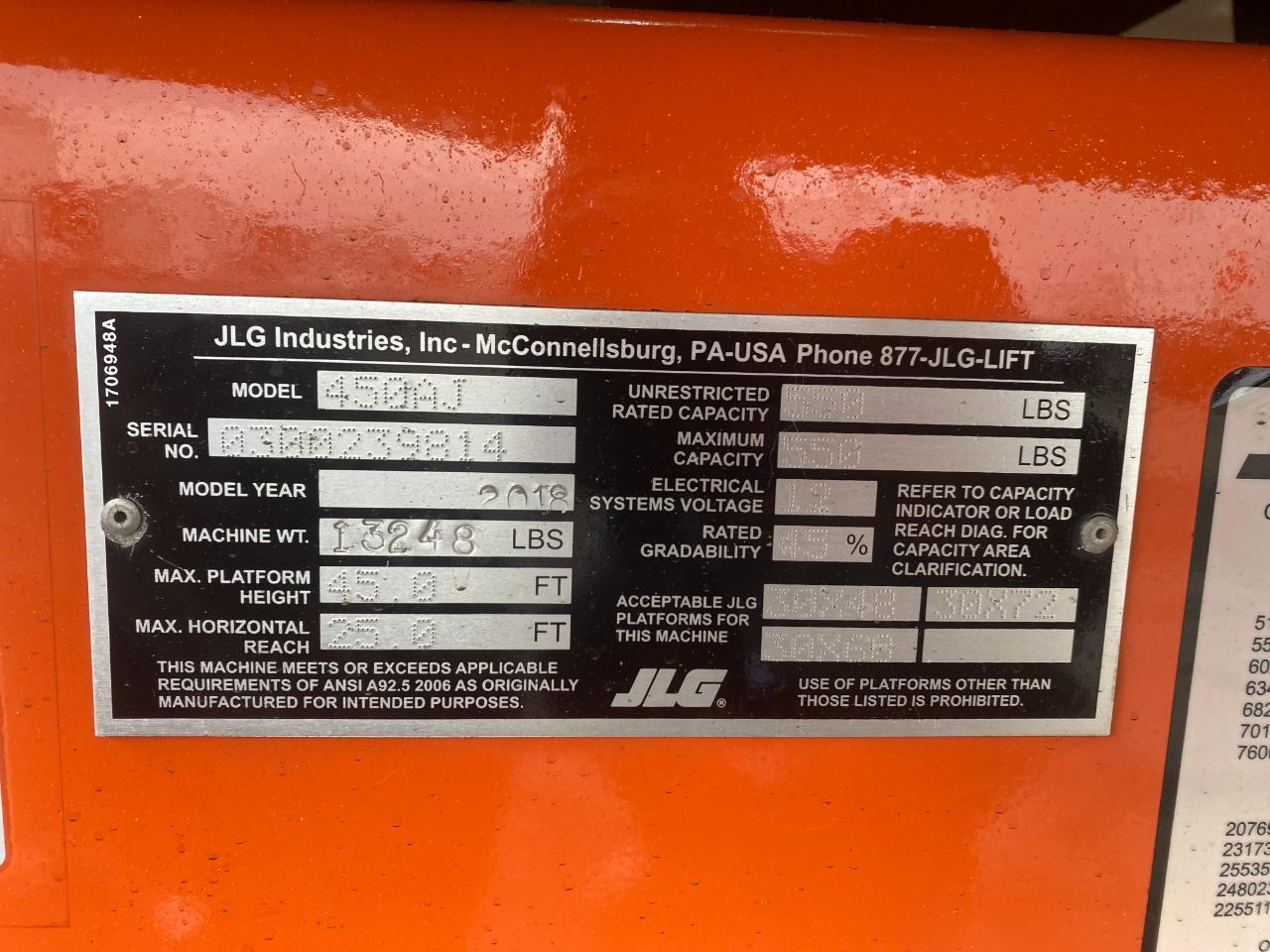 JLG 450AJ  2018