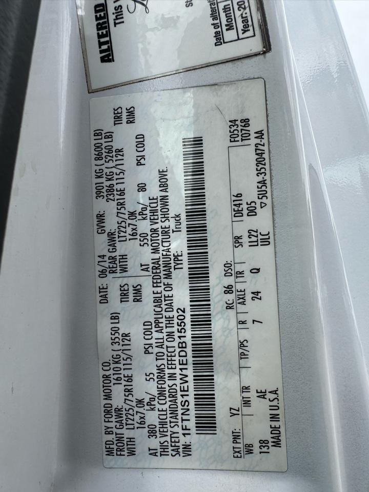 Ford Econoline Cargo Van E-150 Ext Commercial 2014