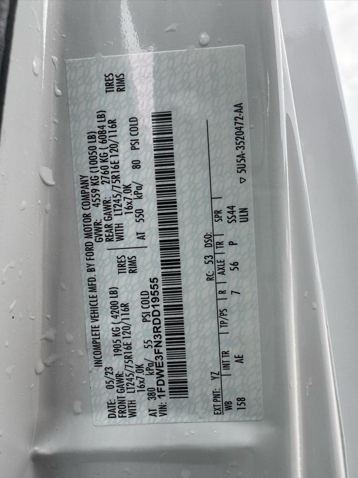 Ford E-Series Cutaway E-350 SRW 138" WB 2024
