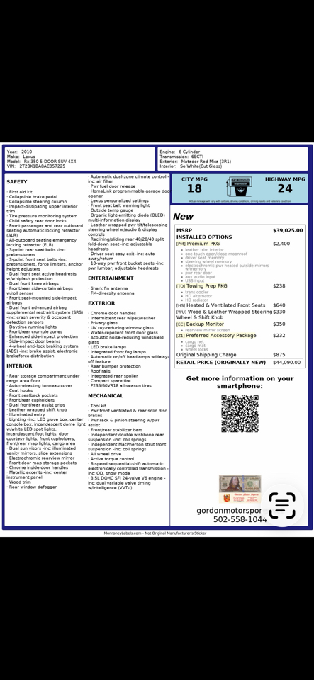 Lexus RX 350 AWD 2010