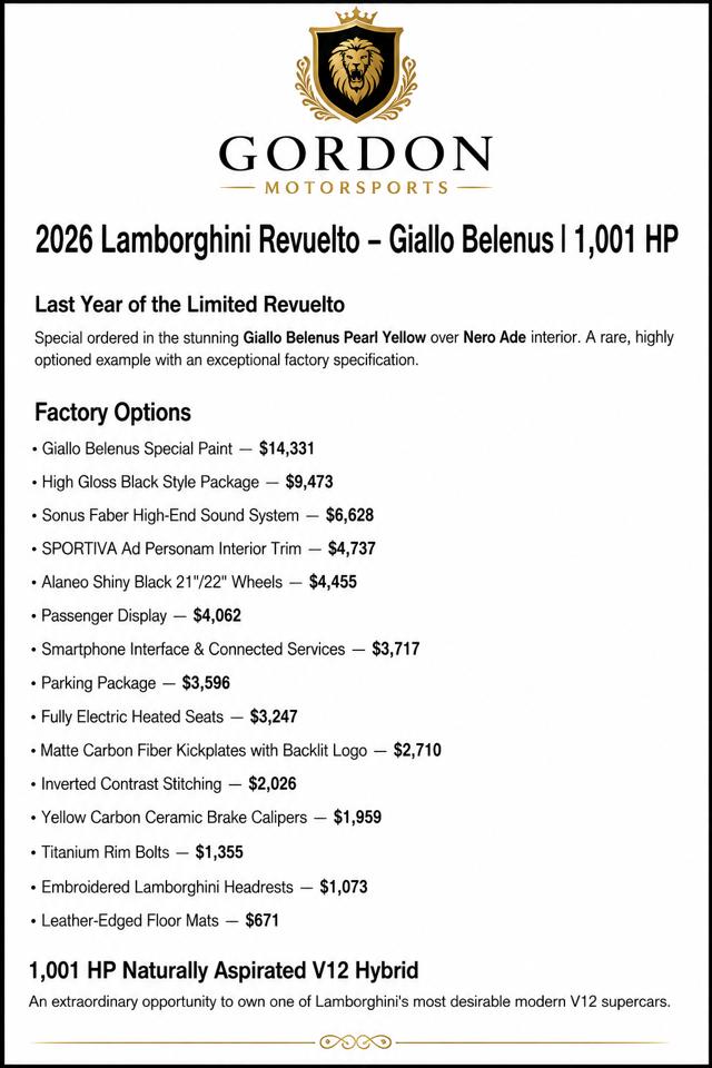 Lamborghini Revuelto Coupe 2026