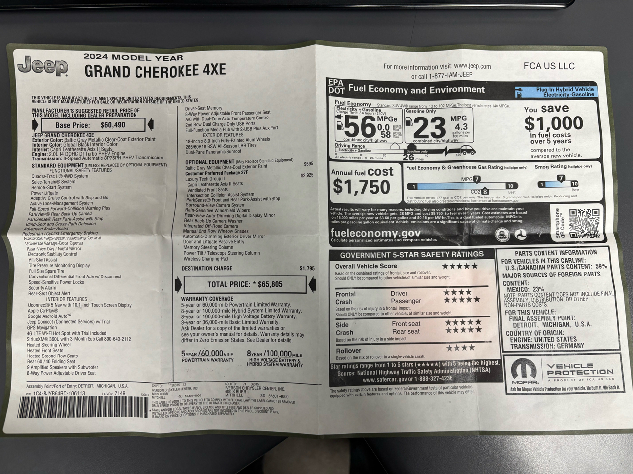 Jeep Grand Cherokee 4xe 4x4 2024