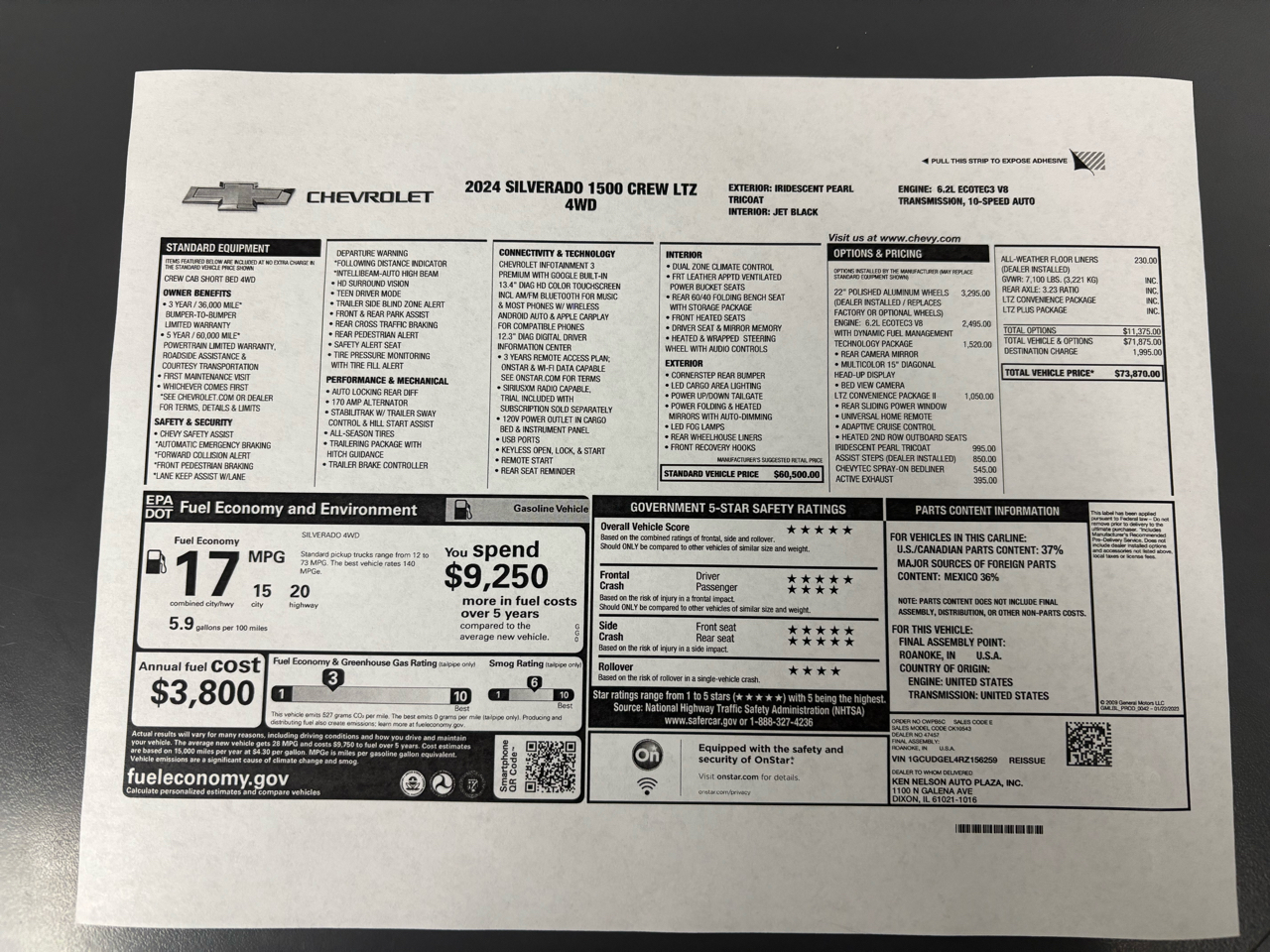 Chevrolet Silverado 1500 4WD Crew Cab 147" LTZ 2024