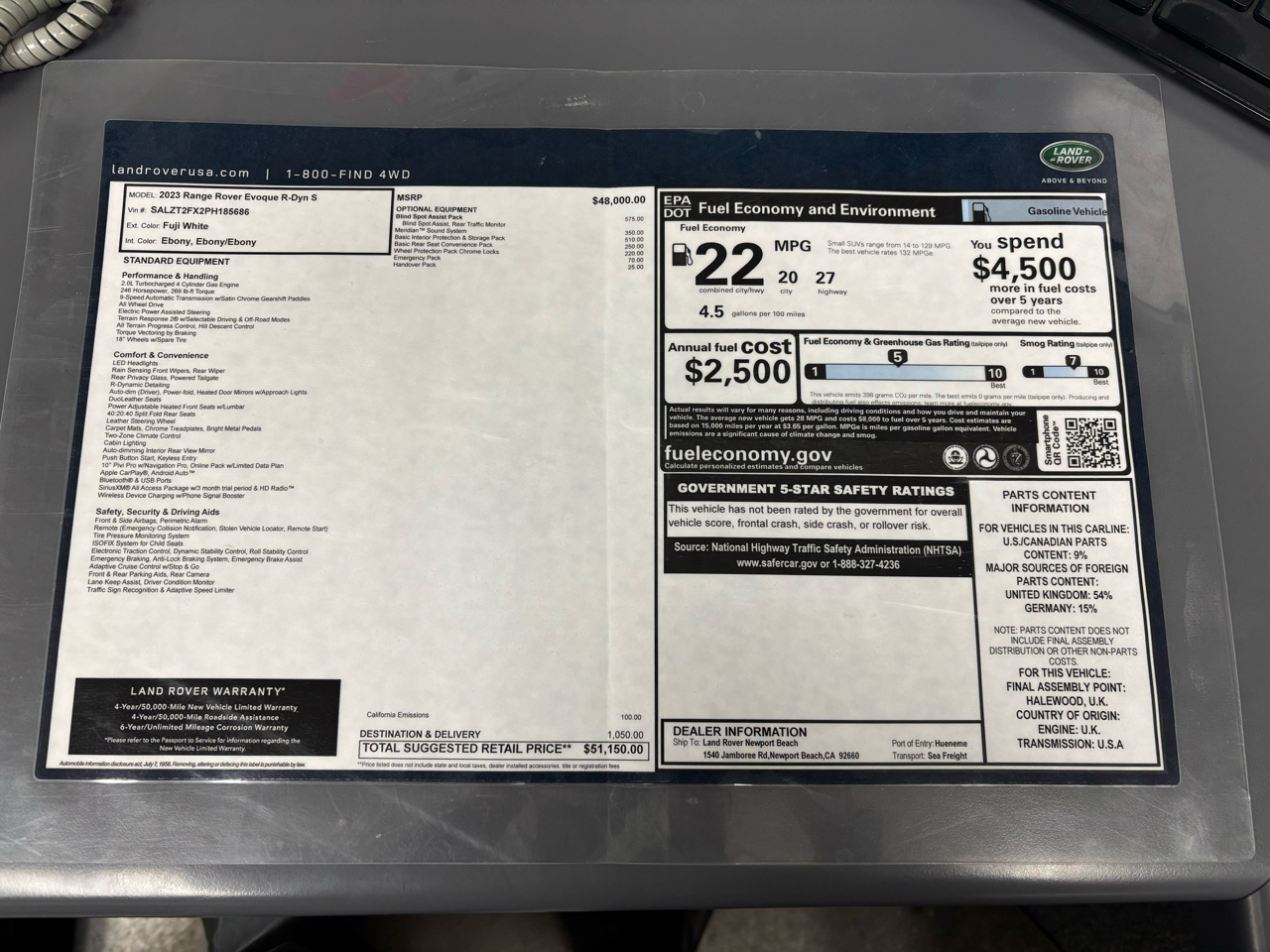 Land Rover Range Rover Evoque R-Dynamic S AWD 2023