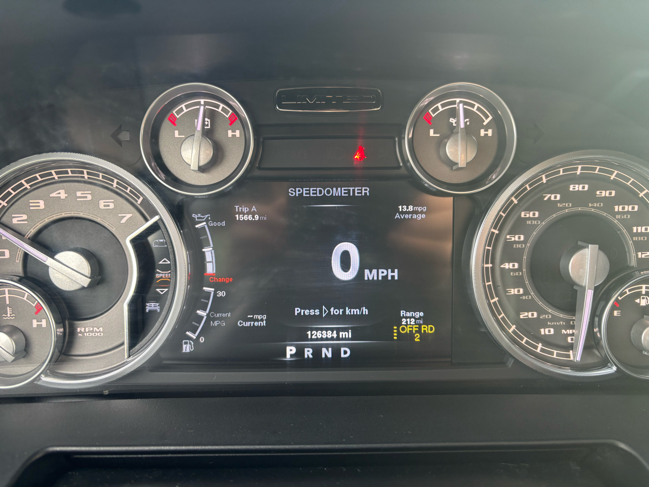 RAM 1500 4WD Crew Cab 140.5" Longhorn Limited 2014