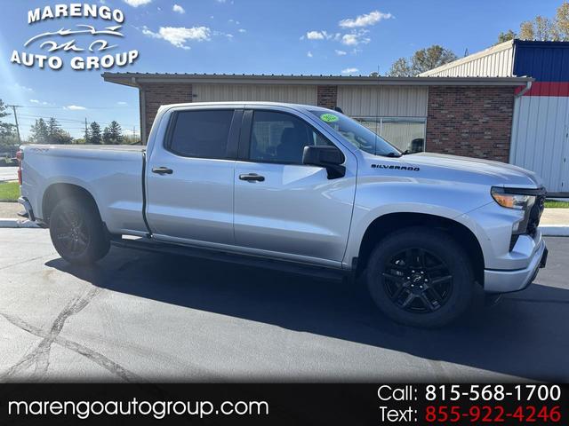 Silver 2022 Chevrolet Silverado 1500 Pickup Truck Four-Wheel Drive Automatic