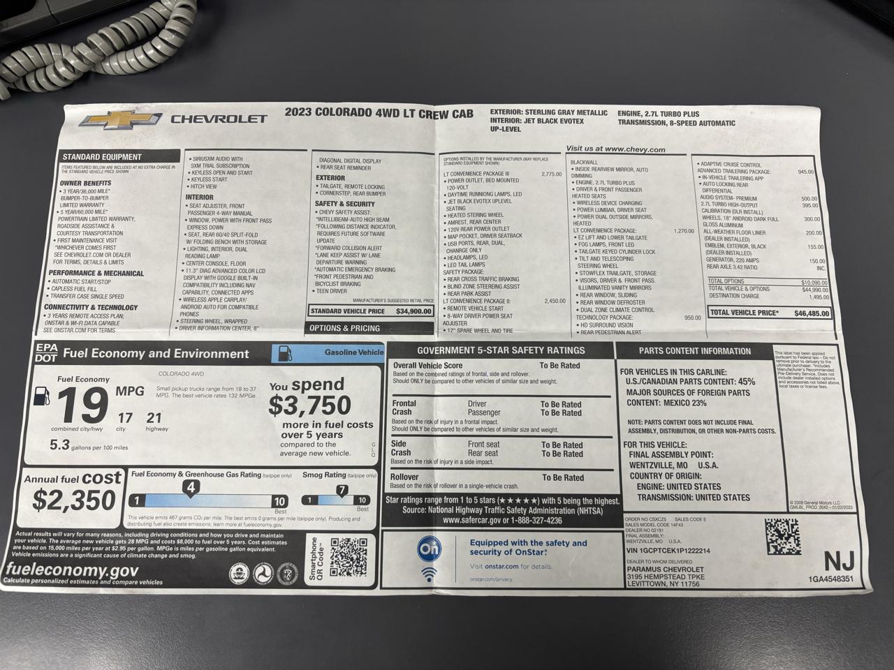 Chevrolet Colorado 4WD Crew Cab LT 2023