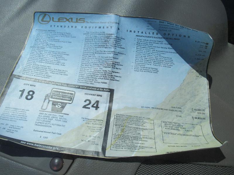 Lexus RX 330 AWD 2005
