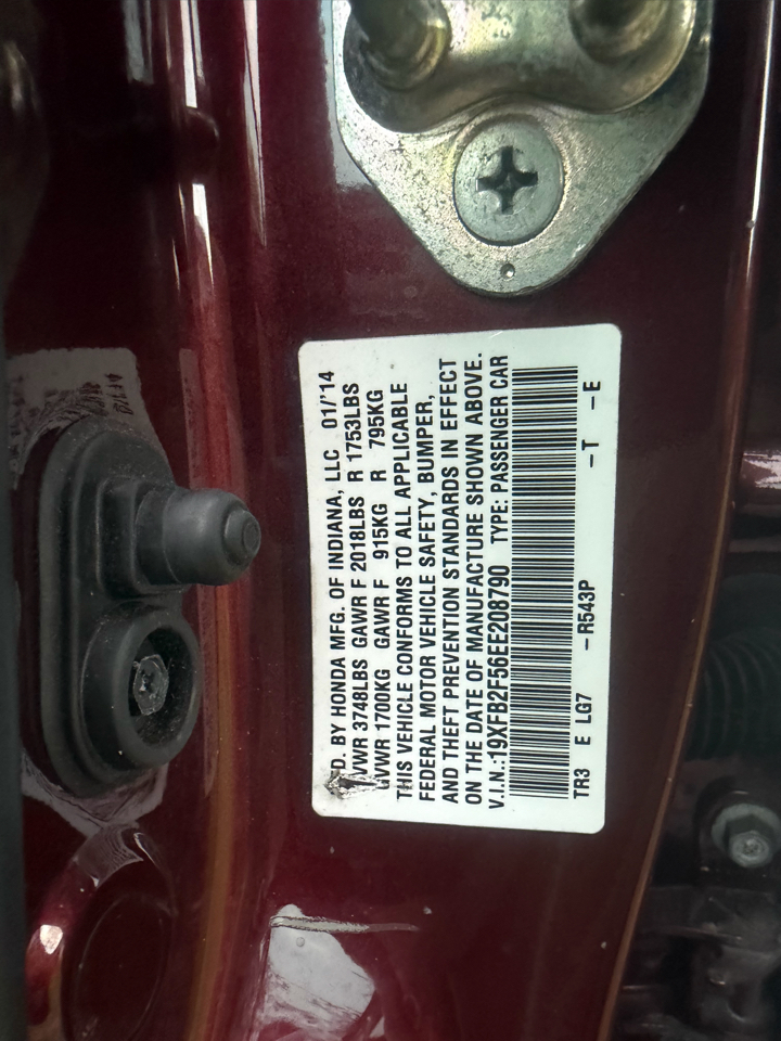 Honda Civic LX Sedan CVT 2014