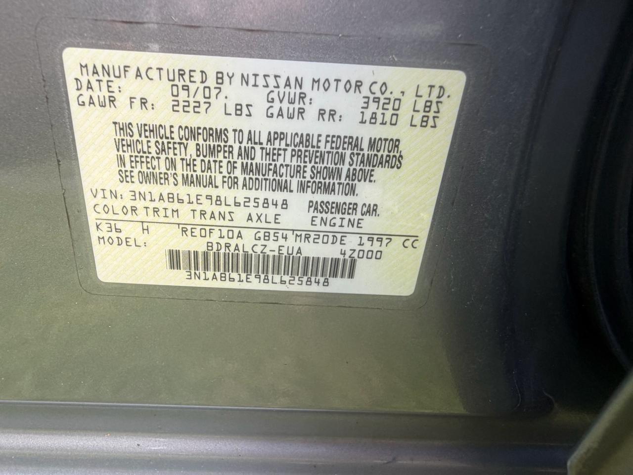 Nissan Sentra 2.0 S 2008