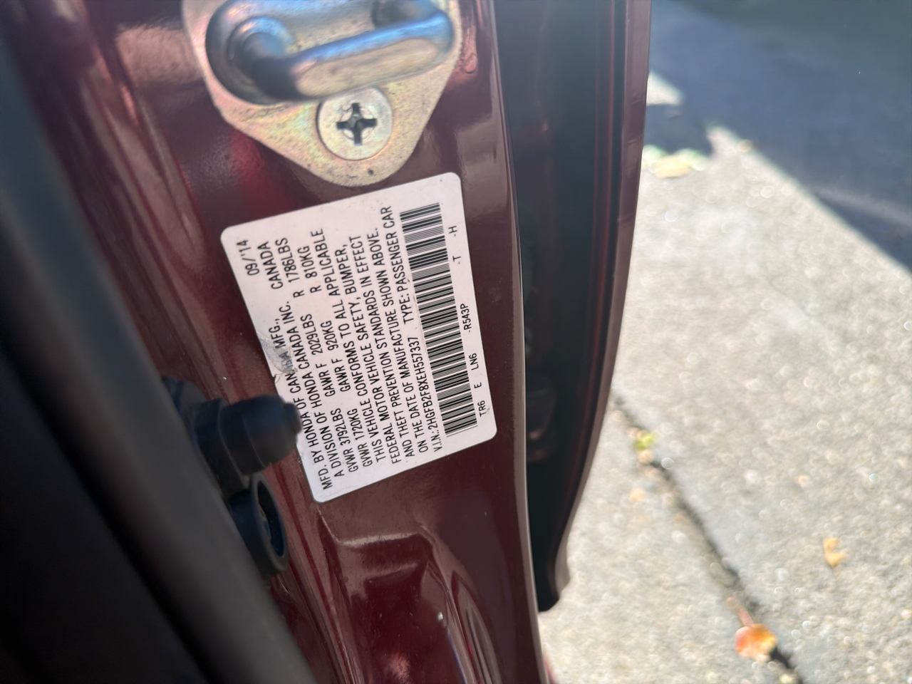 Honda Civic Sedan 4dr CVT EX 2014 Honda Civic Sedan 4dr CVT EX 2014