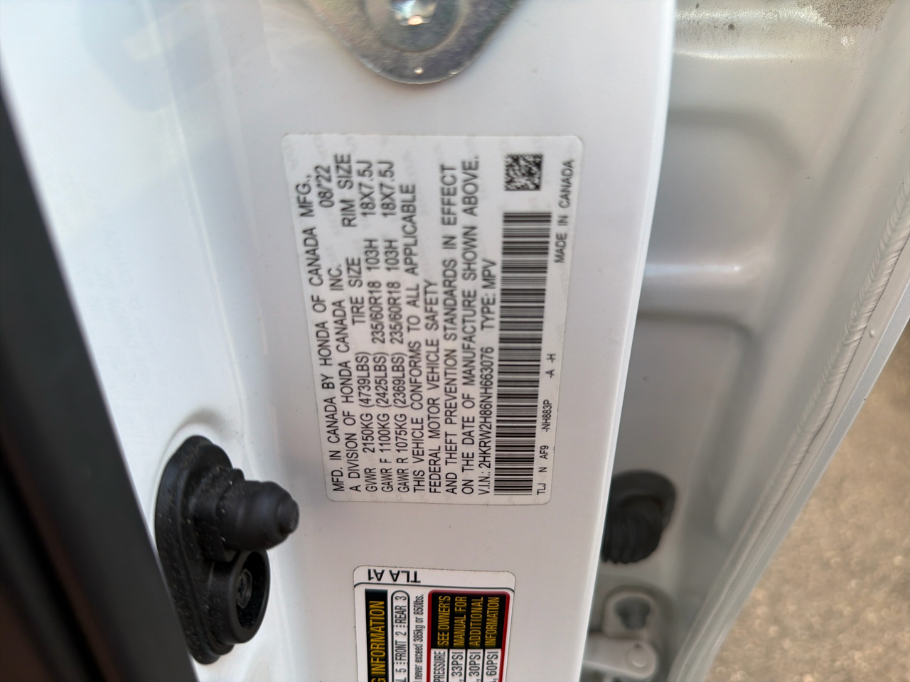 Honda CR-V EX-L AWD 2022 Honda CR-V EX-L AWD 2022