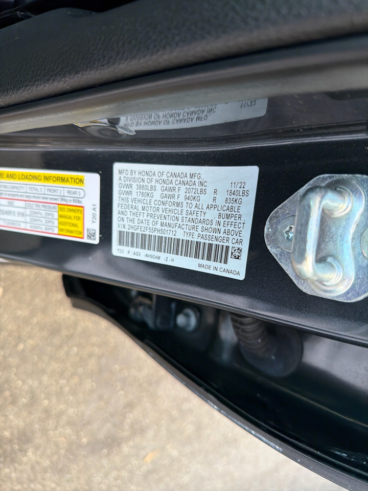 Honda Civic Sedan Sport CVT 2023 Honda Civic Sedan Sport CVT 2023